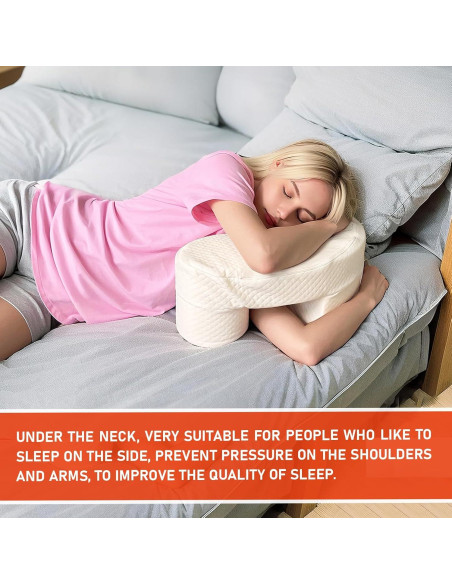 Almohada Ergonomica para Dormir de Lado JZHLLA con Agujero para Brazo