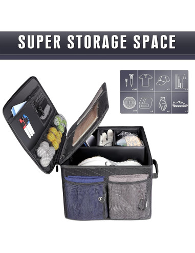 Organizador de Maletero de Golf Champkey Plegable Impermeable Negro