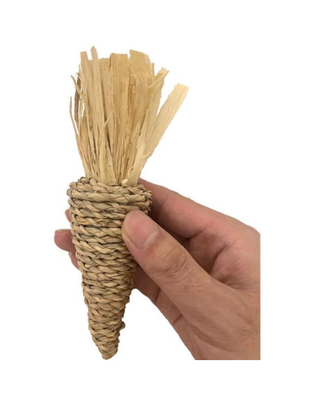 Juguetes para roer hámster DEFKIYT 11PCS Madera y Hierba