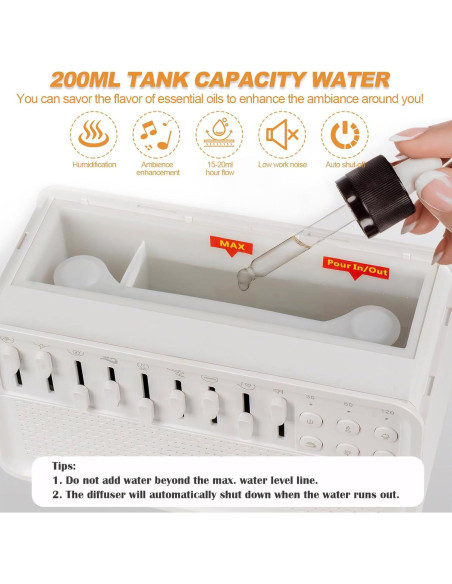 Máquina de Ruido Blanco 4 en 1 Sleep Solutions con Humidificador