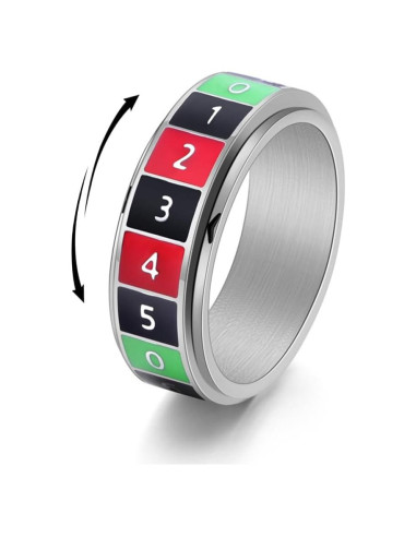 Anillo Giratorio Antiestrés OIDIMS de Acero Inoxidable Talla 11