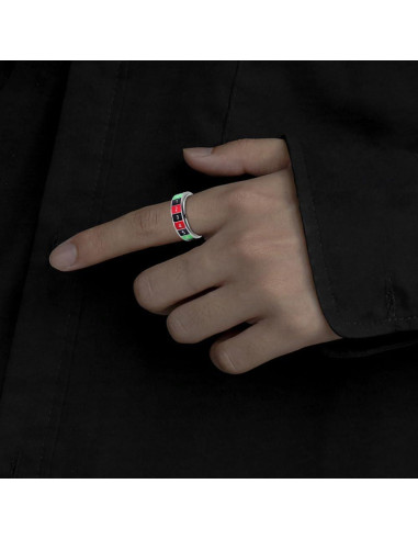 Anillo Giratorio Antiestrés OIDIMS de Acero Inoxidable Talla 11