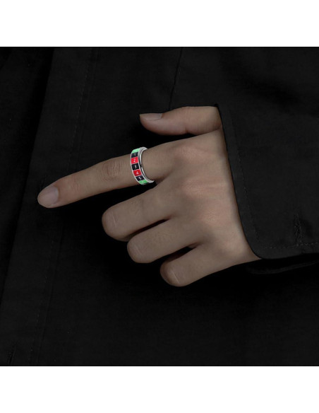 Anillo Giratorio Antiestrés OIDIMS de Acero Inoxidable Talla 11