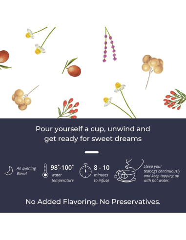 Té Herbal Calma Nocturna Tily Tea - 10 Bolsitas Biodegradables