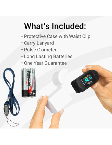 Oxímetro de Pulso Bluetooth Vive Precision con Estuche y Baterías