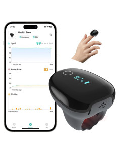 Oxímetro de Pulso MugaTree en Forma de Anillo con APP