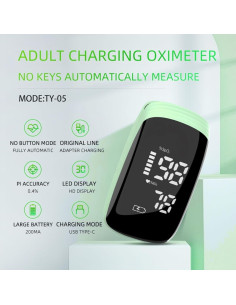 Oxímetro de Pulso FVYMZKA Recargable para Deportes y Casa 2