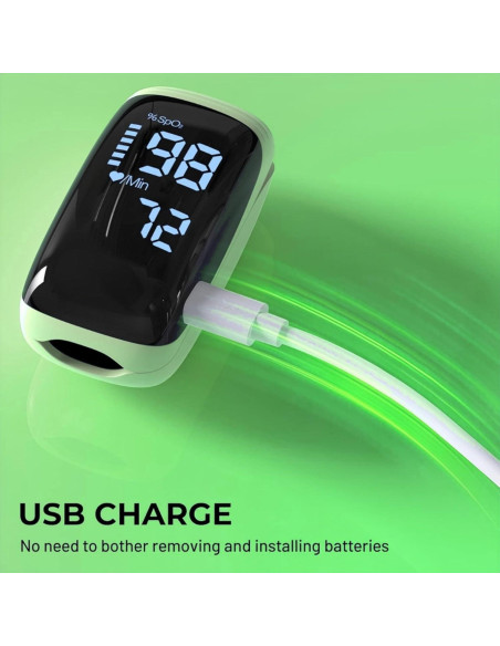 Oxímetro de Pulso FVYMZKA Recargable para Deportes y Casa