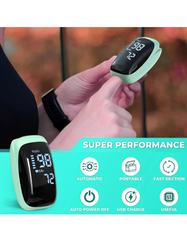Oxímetro de Pulso FVYMZKA Recargable para Deportes y Casa