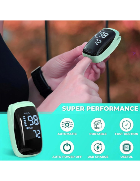 Oxímetro de Pulso FVYMZKA Recargable para Deportes y Casa