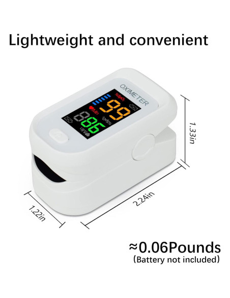 Oxímetro de Dedo LONGNAN - Monitor de Saturación SpO2 LED