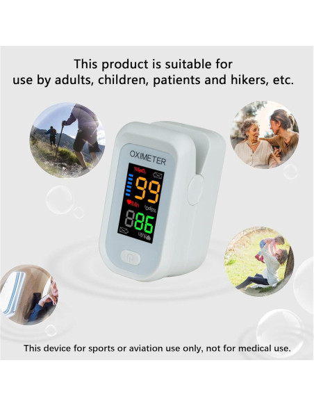 Oxímetro de Dedo LONGNAN - Monitor de Saturación SpO2 LED