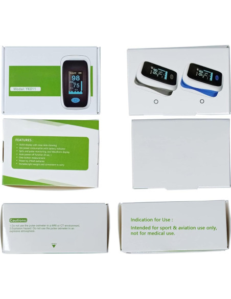 Oxímetro de Dedo LONGNAN - Monitor de Saturación SpO2 LED