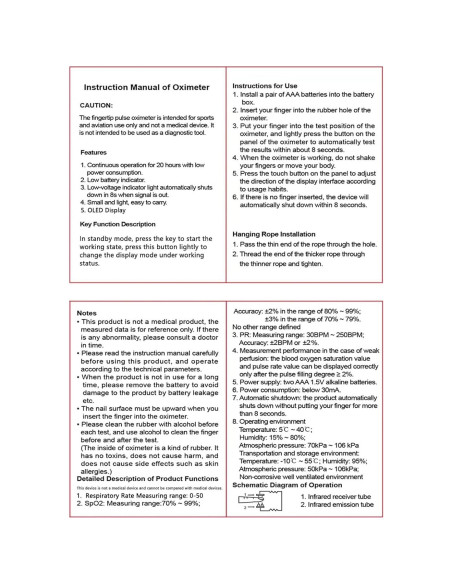 Oxímetro de Pulso OLED Longnan con Pantalla Grande y Funda
