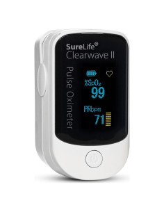 Oxímetro de Pulso SureLife Clearwave II con Pantalla OLED