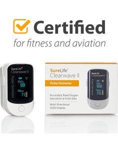 Oxímetro de Pulso SureLife Clearwave II con Pantalla OLED 2