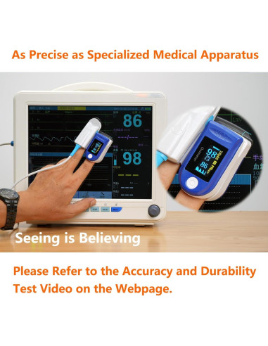 Oxímetro de Pulso Portátil LONGNAN con Pantalla OLED 1.2"