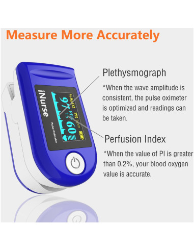 Oxímetro de Pulso Portátil LONGNAN con Pantalla OLED 1.2"