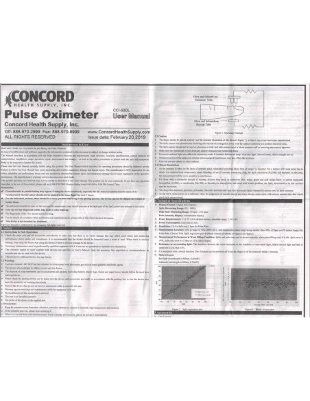 Oxímetro de Pulso Concord Basics - Monitor SpO2 y Pulso Azul