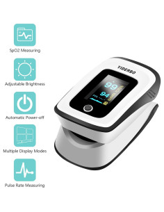 Oxímetro de Pulso YIDERBO - Medición SpO2 y Frecuencia Cardíaca 2
