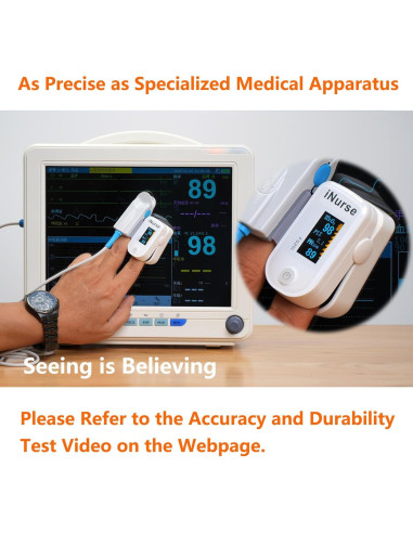 Oxímetro de Pulso Digital OLED Hunan Accurate con Estuche