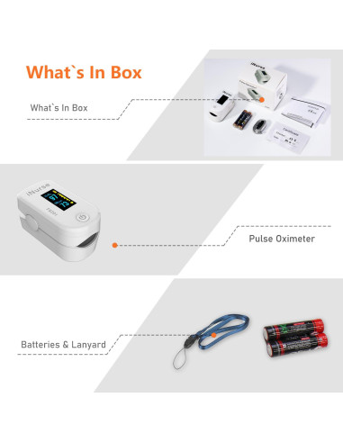 Oxímetro de Pulso Digital OLED Hunan Accurate con Estuche