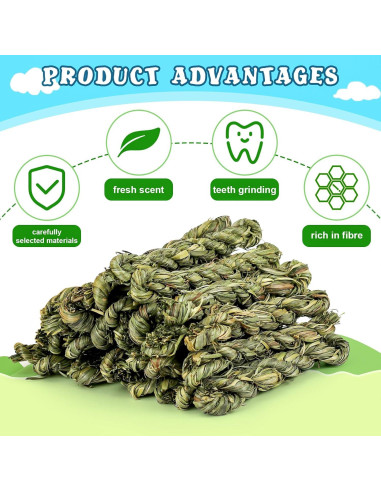 25 Palos de Heno Timothy para Conejos y Roedores - Matafat