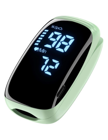 Oxímetro de Pulso Digital LBEAURG con Pantalla LED Verde