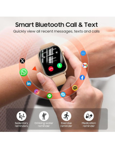 Reloj Inteligente Zoklze Rosa 2.01" Fitness Bluetooth IP67 2