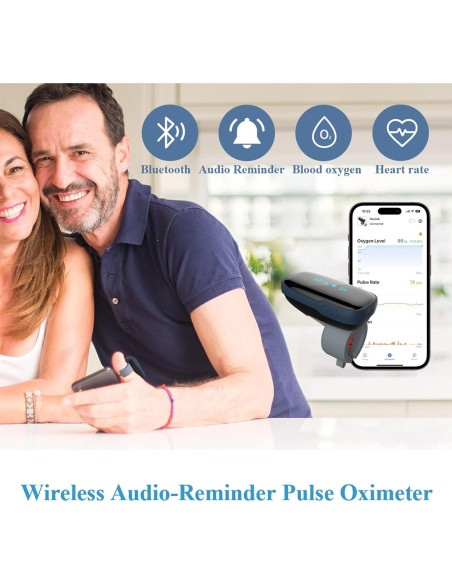 Monitor de Oxígeno en Sangre Vibeat Oxylink - Medidor Bluetooth para Dedo