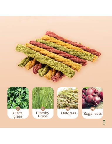 20 Juguetes Masticables para Hámster Dbeans - Sabores Mixtos