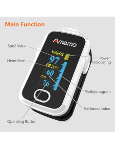 Oxímetro de Pulso SHENZHEN, Monitor de Oxígeno OLED, 91g 2