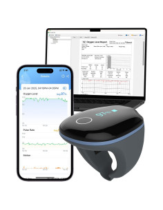 Oxímetro de Pulso Vibeat OxyRing Bluetooth - Monitor de Oxígeno