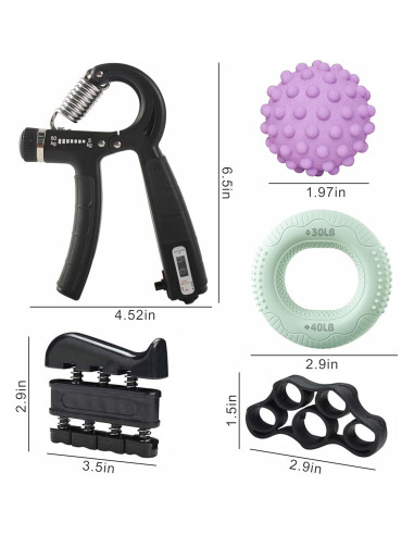 Kit de Entrenador de Fuerza de Agarre NILAIWO 7 PCS