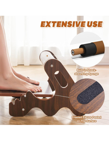 Reposapiés ergonómico ajustable Spaccld de madera antideslizante
