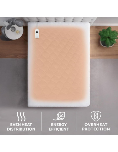Protector de colchón calefaccionado Sunbeam Individual 99x191 cm