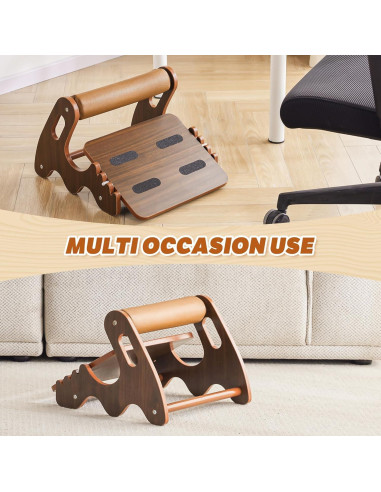 Reposapiés ergonómico ajustable Spaccld de madera antideslizante