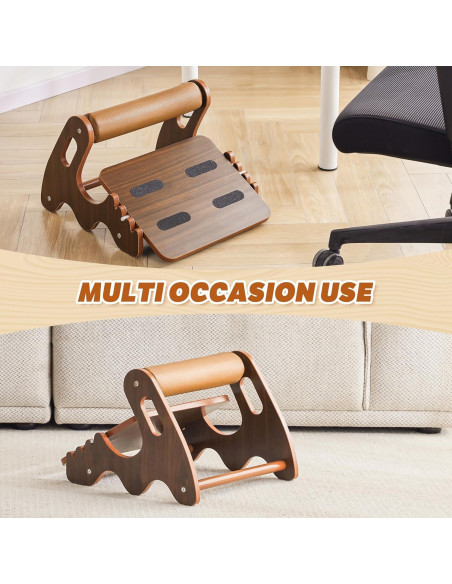 Reposapiés ergonómico ajustable Spaccld de madera antideslizante