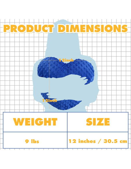 Almohada Sensorial con Peso Briwooody Corazón 30x30 cm Azul