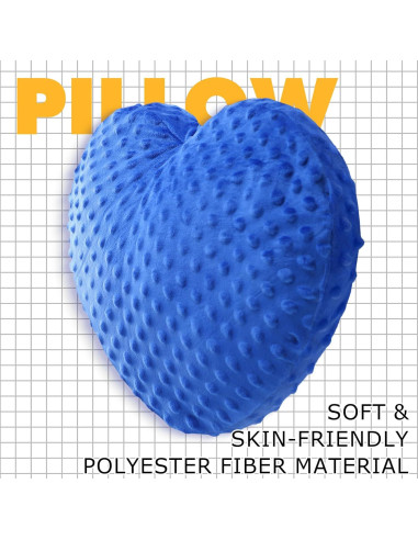 Almohada Sensorial con Peso Briwooody Corazón 30x30 cm Azul