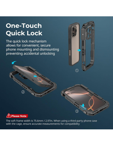 Cámara Móvil SmallRig 5008 para iPhone 16 Pro - Kit Básico