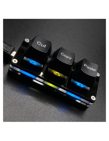 Teclado Mini Mecánico BTXETUEL 3 Teclas Cortar Copiar Pegar