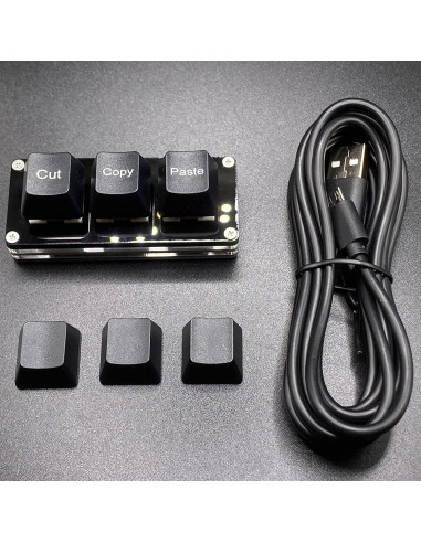 Teclado Mini Mecánico BTXETUEL 3 Teclas Cortar Copiar Pegar