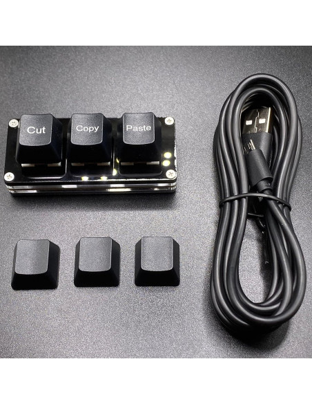 Teclado Mini Mecánico BTXETUEL 3 Teclas Cortar Copiar Pegar