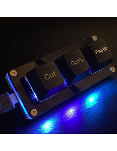 Teclado Mini Mecánico BTXETUEL 3 Teclas Cortar Copiar Pegar