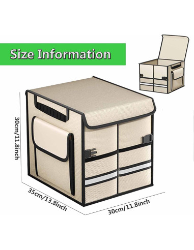 Organizador de Maletero GSCDJCM 36L Plegable Impermeable Beige