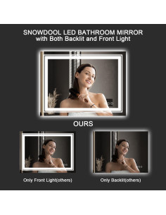 Espejo de Baño LED Snowdool 121.9x76.2cm Anti-Niebla 2