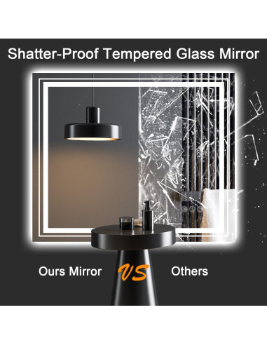 Espejo de Baño LED Snowdool 121.9x76.2cm Anti-Niebla