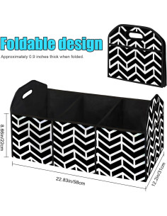 Organizador de Maletero de Coche LRERNAJF 50L Plegable Impermeable 2