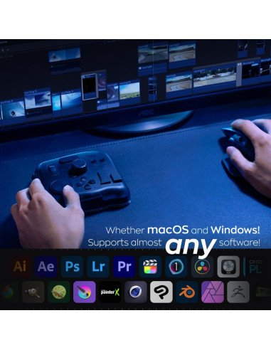 Controlador Bluetooth TourBox Elite para Edición de Video y Fotografía